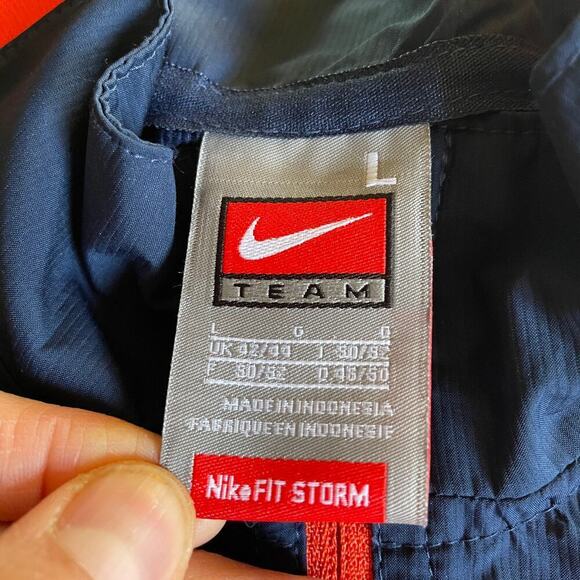 Vintage Illinois Fighting Illini Nike Fit Storm Windbreaker Jacket Large 90s - Picture 9 of 15